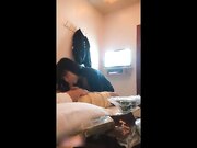 专干足浴洗脚妹按摩房调情啪啪 骑在身上摸奶子一顿舔  特写口交扶着墙后入