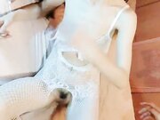 美臀大长腿颜值女神连体网袜激情高潮出白浆