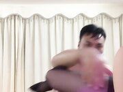 剧情演绎猛男来收物业费丝袜美腿上位高潮