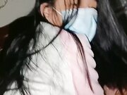 衣服都没脱光就草上了 无套抽插玩弄骚奶子给狼友看逼逼1