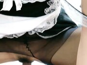 长发大眼妹子 黑丝女仆装制服诱惑 特写掰穴按摩阴蒂 卖力口交 无套女上位