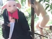 对白搞笑淫荡网红女剧情扮演名着角色唐僧密林中被全裸妖怪迷惑先后与师徒四人