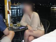 在江景酒店阳台约炮对着邮轮乘客性爱