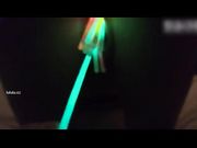 自慰血流成河 大把熒光棒插入