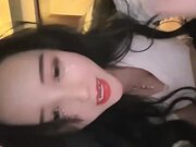 蛇精脸苗条小少妇在KTV包房被四眼小哥后入爆操