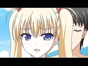 父亲带两个女儿去海边游玩