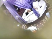 特色情趣酒店帘子房偷拍胖哥和斯文眼镜女友开房啪啪床边站着干