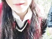 骚妇小甜甜户外勾引摩托司机驾车到野外啪啪