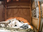 特色宾馆气质美女下班和公司帅气男同事偷偷开房