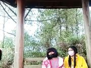 野外凉亭花了一百多块玩了个4P小骚逼露脸招嫖猛壮士轮操三女