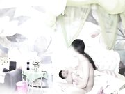 宾馆偷拍胖仔小青年与身材性感高挑美乳女友开房造爱