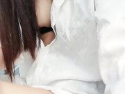 天台楼梯道具自慰秀 翘起屁股肛塞插菊花道具JJ抽插