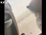 炮友千里送B 在大巴车上拍视频露出给我看