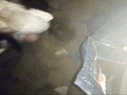 小情侣找刺激晚上来到荒郊野外打野炮妹子先撒泡尿再吃肉棒啪啪