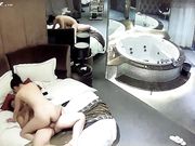 情趣酒店豪华套房360水滴摄像头偷拍情侣开房啪啪
