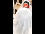 【终极调教2021】骚货琳儿婚纱剧情蒙眼跪舔 翘极品丰臀无套后入 虐操浪叫